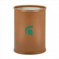 Collegiate Logo Basketball Texture Oval Wastebasket - Michigan State